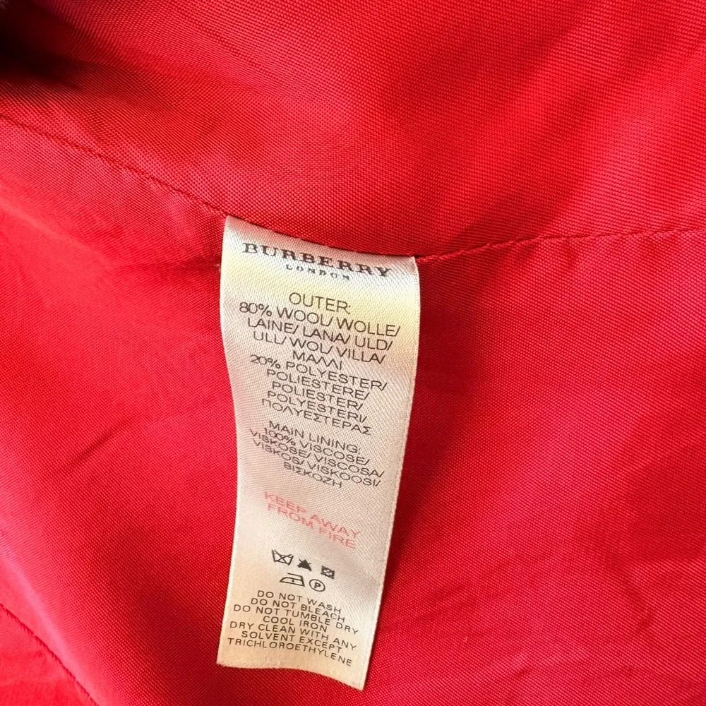 Burberry wool blend girls coat 12